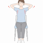 胸を開くストレッチのイラスト