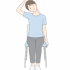 首のストレッチのイラスト